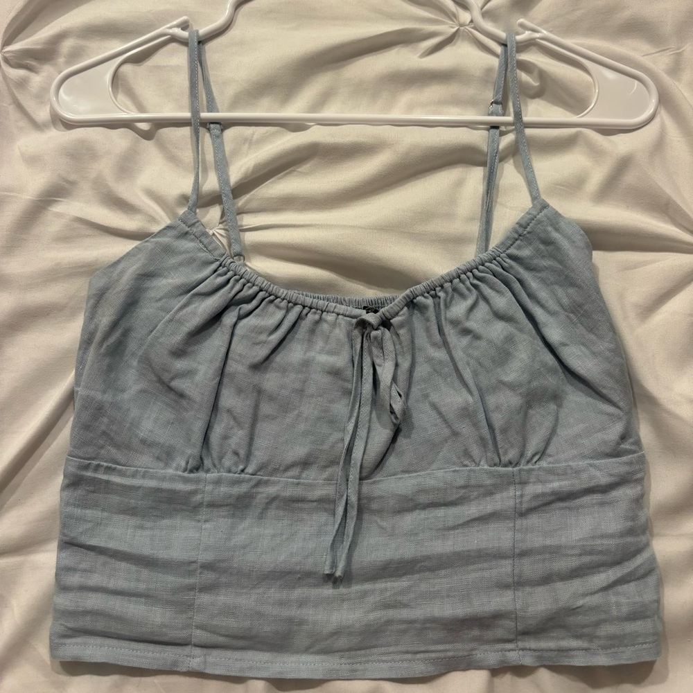 Brandy Melville light blue crop top